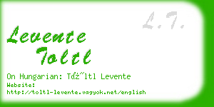 levente toltl business card