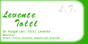 levente toltl business card